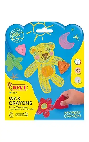 Jovi - MY FIRST CRAYON Bear Wax Set, Assorted Colors, Super Strong, Stain Free (948)