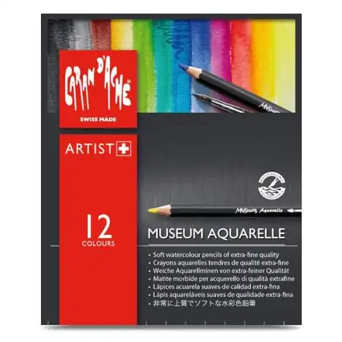 Caran D'ache Aquarelle Pencil Sets Museum I set of 12 colours