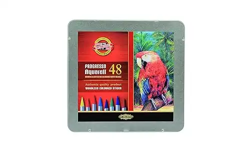 Koh-I-Noor Progresso Woodless Aquarell Coloured Pencils (Set of 48)