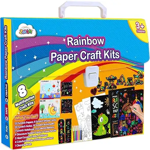 ZMLM Rainbow Scratch Magic Paper Combo Art Set